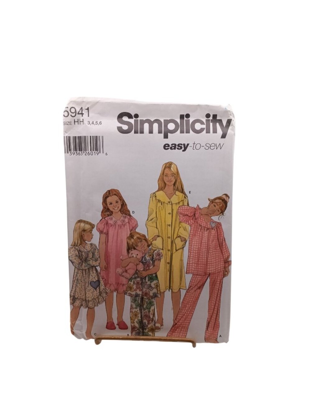 UNCUT Simplicity Pattern 5941 Childs & Girls Pajamas Nightgown & Robe Sizes 3-6